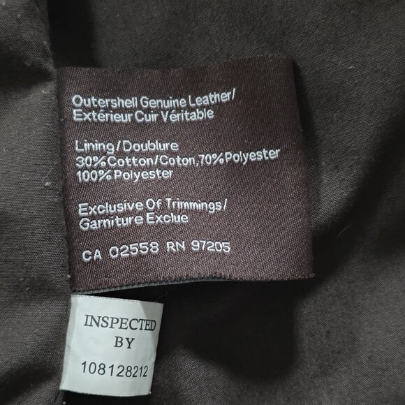 Danier Leather Jacket Women L Brown Studded Leaf Pockets Lined Boho Glitter Punk - Picture 13 of 16